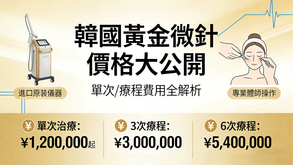 去韓國做黃金微針多少錢？首爾探店真實物價，不看怕你被宰插图